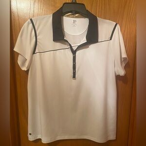 EP Pro White with Black Women’s Golf Polo Shirt 1X